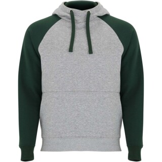 Unisex dvoubarevná mikina ROLY BADET, šedá/zelená XL