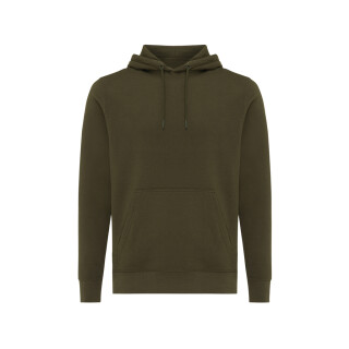 Unisex lehká mikina s kapucí Iqoniq Rila, khaki, velikost XXS