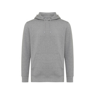Unisex lehká mikina s kapucí Iqoniq Rila, šedý melír, velikost XXS