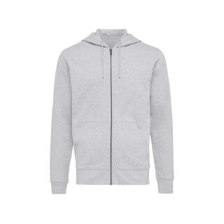 Unisex mikina na zip s kapucí Iqoniq Abisko, světle šedá, velikost XXS