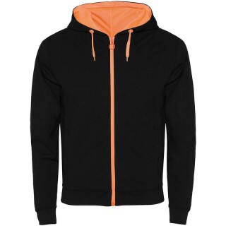 Unisex mikina ROLY FUJI, černá/oranžová, XL