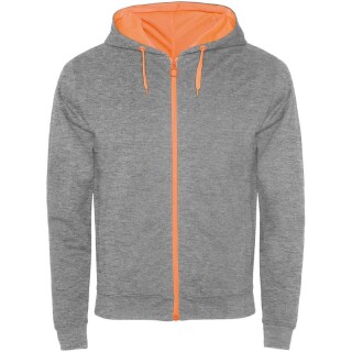 Unisex mikina ROLY FUJI, šedá melanž/oranžová, XL