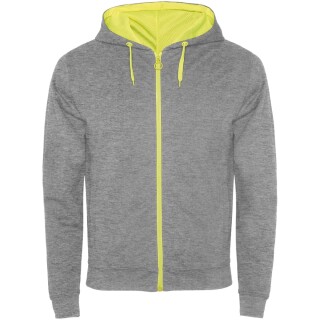 Unisex mikina Roly Fuji, velikost S, šedá/žlutá