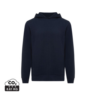 Unisex mikina s kapucí a bočními kapsami Iqoniq Yengo, námořní modrá, velikost 3XL