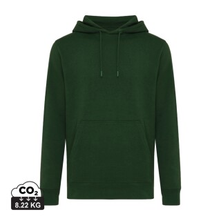 Unisex mikina s kapucí Iqoniq Rila, velikost 3XL, tmavá zelená