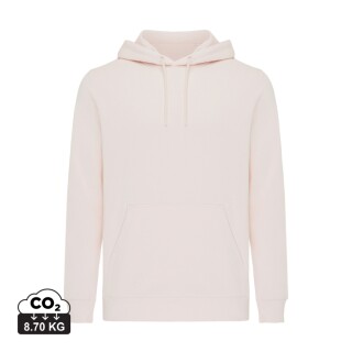 Unisex mikina s kapucí Iqoniq Rila, velikost L, světlá růžová