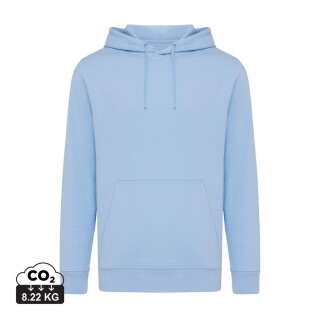 Unisex mikina s kapucí Iqoniq Rila, velikost M, světlá modrá