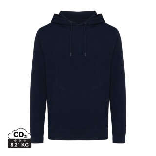 Unisex mikina s kapucí Iqoniq Rila, velikost S, námořní modrá