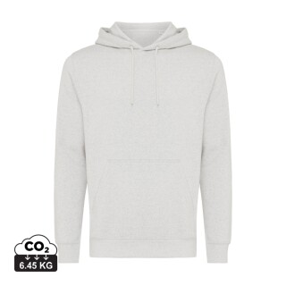 Unisex mikina s kapucí Iqoniq Rila, velikost S, světlá šedá