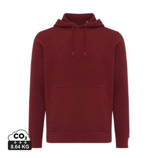 Unisex mikina s kapucí Iqoniq Rila, velikost S, vínová