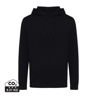 Unisex mikina s kapucí Iqoniq Rila, velikost XL, černá