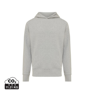 Unisex mikina s kapucí Iqoniq Yoho relaxed fit, světle šedá, velikost XL