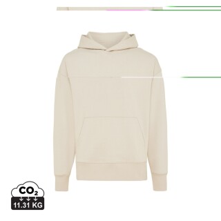 Unisex mikina s kapucí Iqoniq Yoho relaxed fit, velikost 3XL, krémová bílá