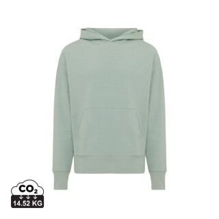 Unisex mikina s kapucí Iqoniq Yoho relaxed fit, velikost XXL, jemná zelená