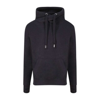 Unisex mikina s kapucí CROSS NECK HOODIE, černošedá, velikost XXL
