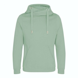Unisex mikina s kapucí CROSS NECK HOODIE, jemně zelená, velikost S
