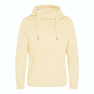 Unisex mikina s kapucí CROSS NECK HOODIE, světle žlutá, velikost M