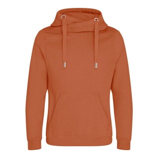 Unisex mikina s kapucí CROSS NECK HOODIE, tmavě oranžová, velikost XXL