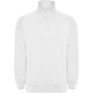 Unisex mikina se čtvrtkovým zipem, ROLY ANETO, bílá, vel. L