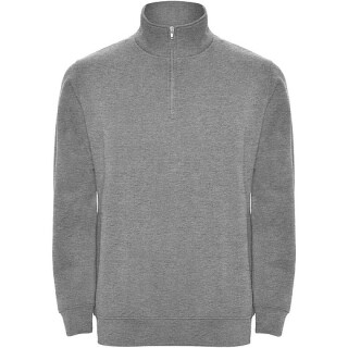 Unisex mikina se čtvrtkovým zipem, ROLY ANETO, šedá, vel. 3XL