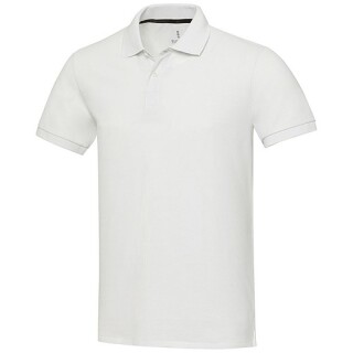 Unisex polokošile s krátkým rukávem z recyklované bavlny i polyesteru, ELEVATE EMERALD, bílá, vel. XL