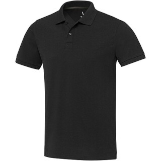 Unisex polokošile s krátkým rukávem z recyklované bavlny i polyesteru, ELEVATE EMERALD, černá, vel. XXS