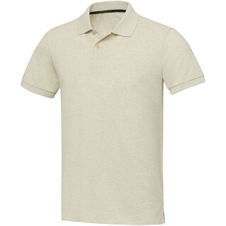 Unisex polokošile s krátkým rukávem z recyklované bavlny i polyesteru, ELEVATE EMERALD, krémová, vel. XS