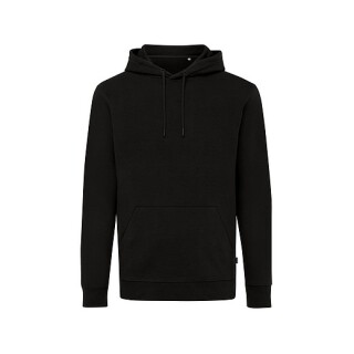 Unisex recyklovaná mikina Iqoniq s kapucí, černá, S