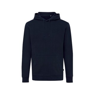 Unisex recyklovaná mikina Iqoniq s kapucí, námořní modrá, 3XL