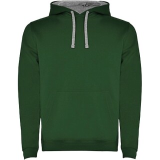 Pánská mikina s kapucí ROLY URBAN, zelená s šedými doplňky, 2XL