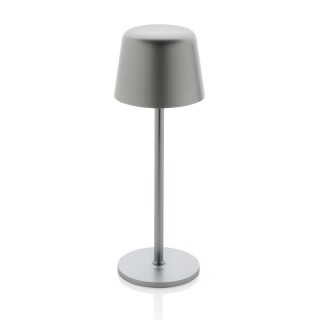 USB dobíjecí stolní lampa z RCS recyklovaného plastu, stříbrná