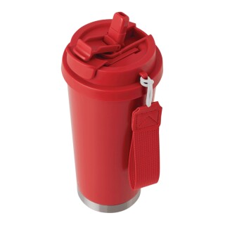 Vakuově izolovaný cestovní termohrnek 500 ml, červená