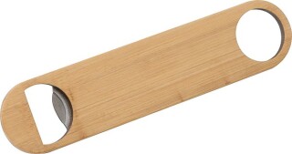 Velký nerezový otvírák s jednou stranou z bambusu