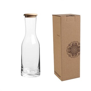 VS WAINUI Skleněná karafa na vodu s dřevěnou zátkou, 1,2 l