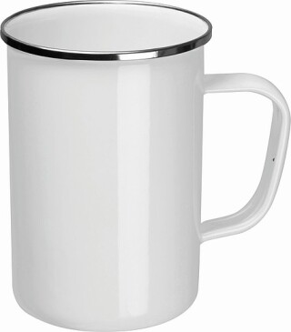 Vysoký plecháček, 550ml, bílý